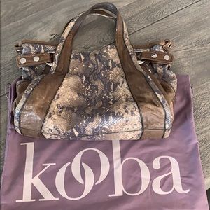 Kooba Snakeskin Hobo Leather Bag